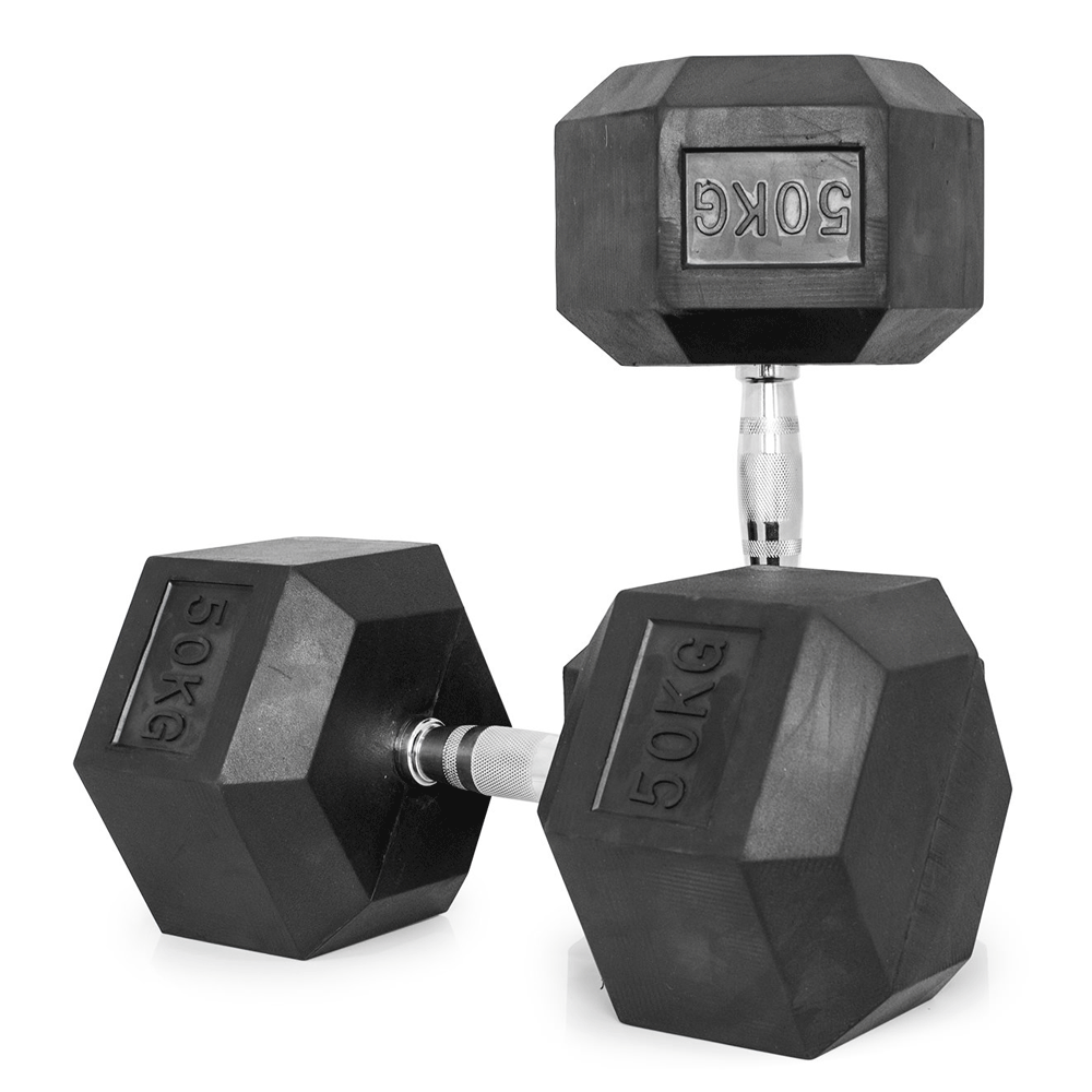 Mancuerna Hexagonal Engomada de 50 Kgs (PAR)