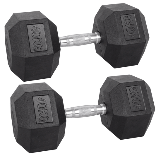 Mancuerna Hexagonal Engomada de 40 Kgs (PAR)